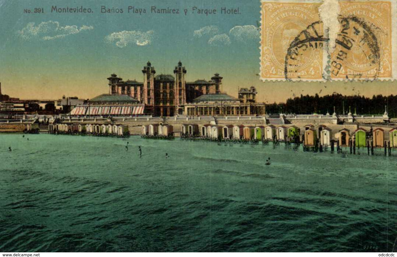 Montevideo Banos Playa Ramirez Y Parqu Hotel + Beaux Timbres Uruguay RV - Uruguay