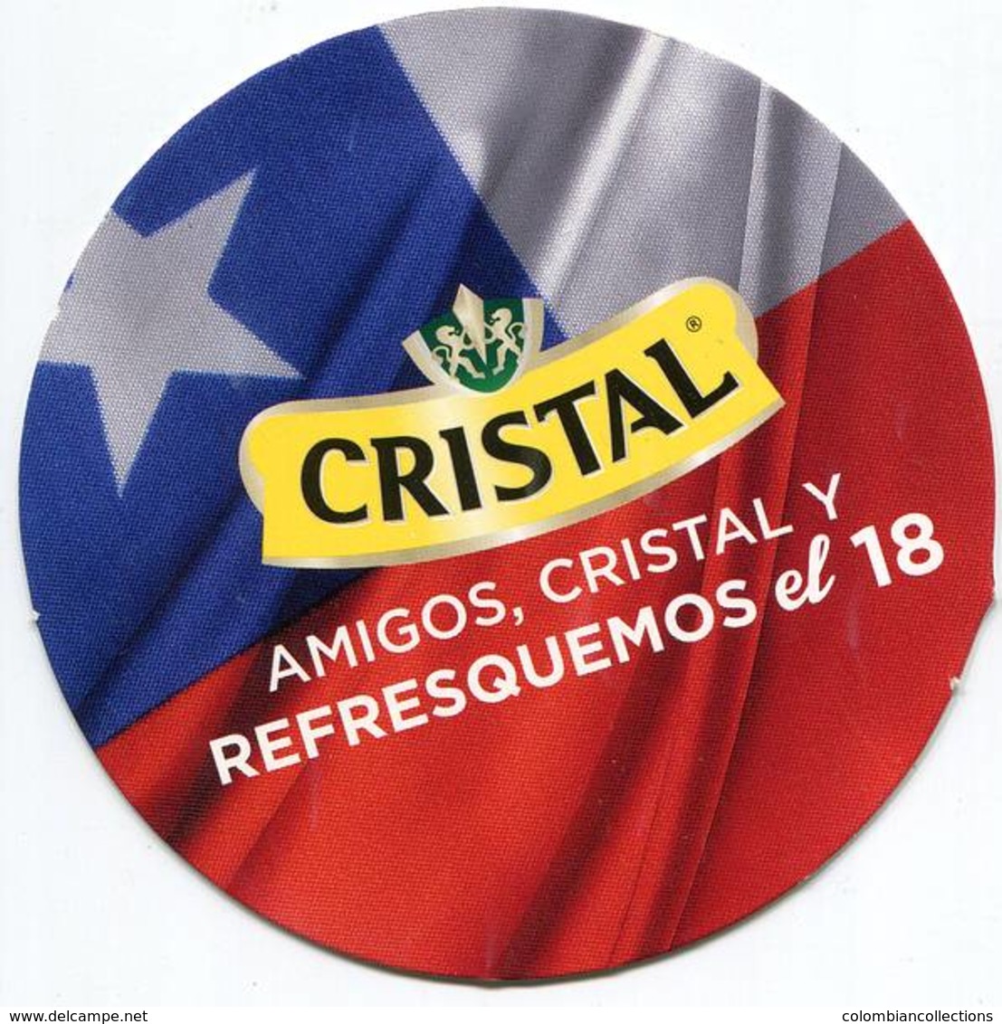 Lote CH28, Chile, Posavaso, Coaster, Cristal, El 18 - Portavasos