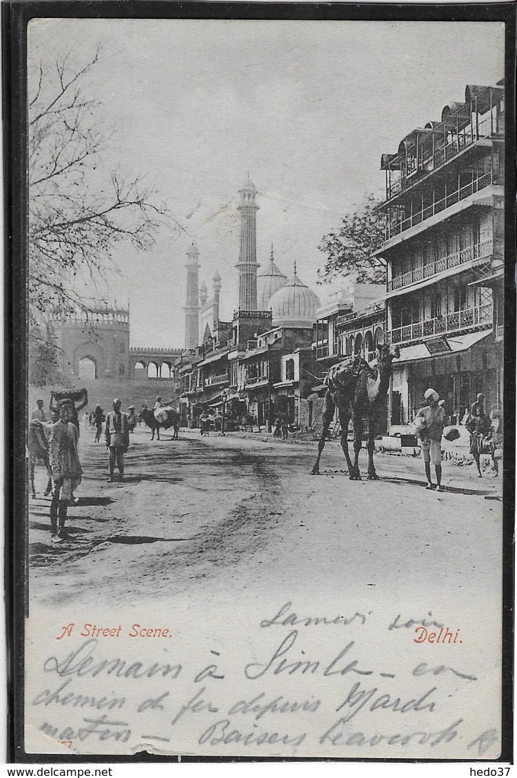 Inde - Dehli - A Street Scene - Inde