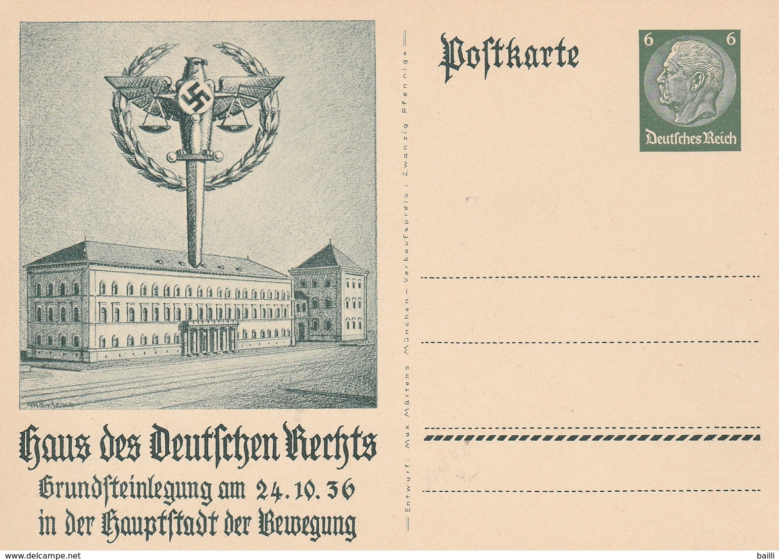 Allemagne Entier Postal Illustré 1936 - Sonstige & Ohne Zuordnung