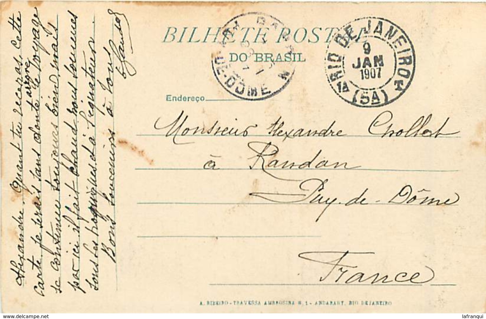 Pays Div : Ref M373- Bresil - Brasil - Rio De Janeiro  - Carte Bon Etat  - - Rio De Janeiro