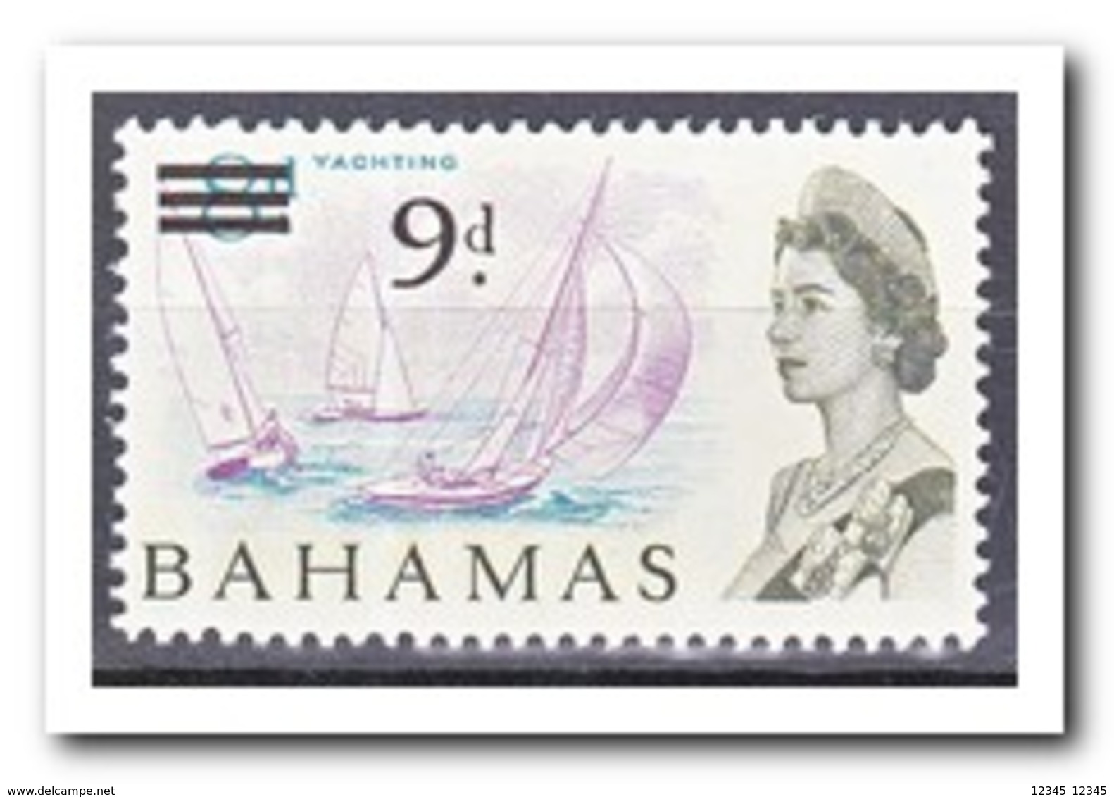 Bahama's 1965, Postfris MNH, Sailingboat With Overprint - Bahama's (1973-...)