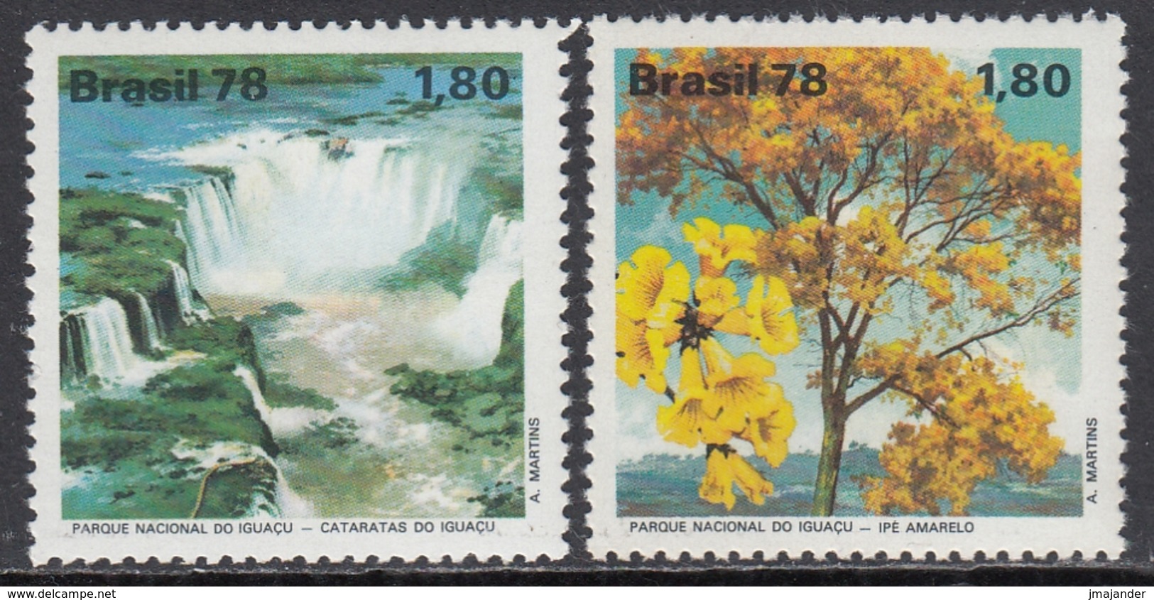 Brazil 1978 - Environment Protection: Iguacu Falls National Park - Mi 1668-1669 ** MNH - Unused Stamps