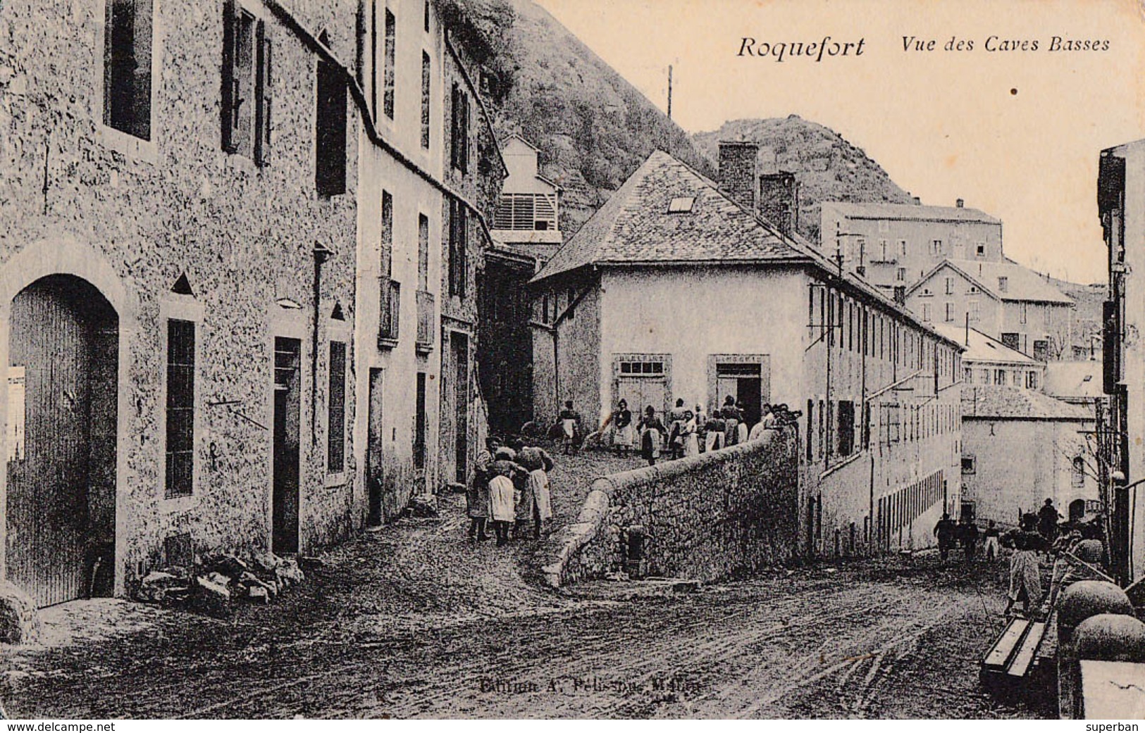 ROQUEFORT : VUE Des CAVES BASSES - ANNÉE / YEAR ~ 1910 (ab955) - Roquefort