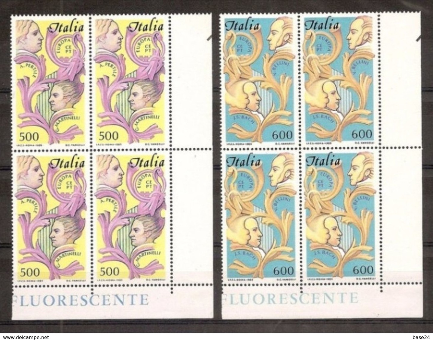 1985 Italia Italy Repubblica EUROPA CEPT EUROPE 4 Serie Di 2v. MNH** Quartina Bl.4 - 1985