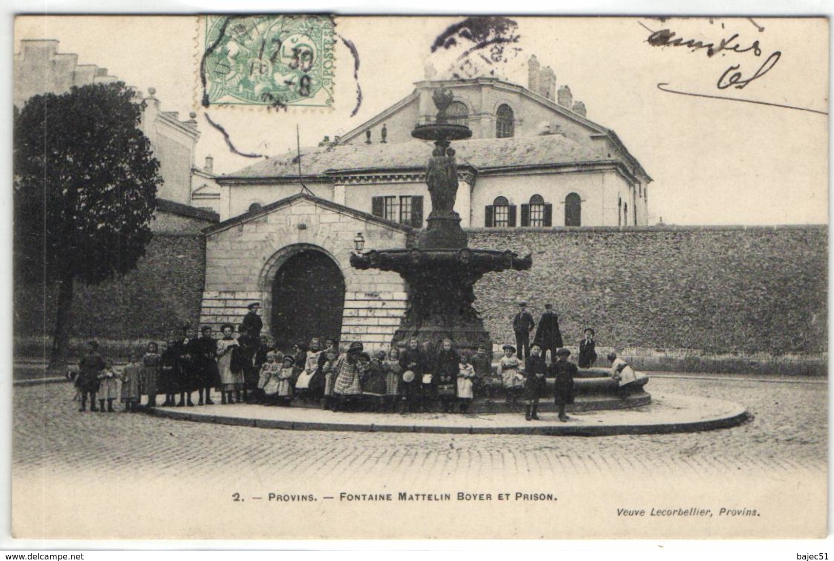 1 Cpa Provins - Fontaine Mattelin Boyer Et Prison "pionnière 1906" - Provins