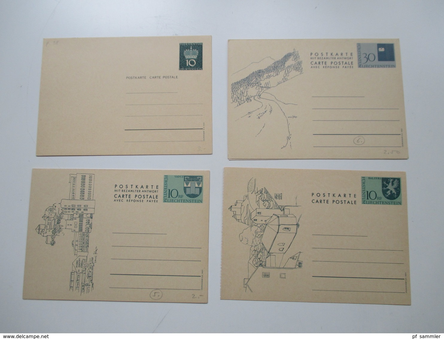 Liechtenstein Posten Ganzsachen Karten 1959 - 1980er Jahre Insgesamt 28 Stück Ungebraucht!! Auch Frage / Antwort - Stamped Stationery