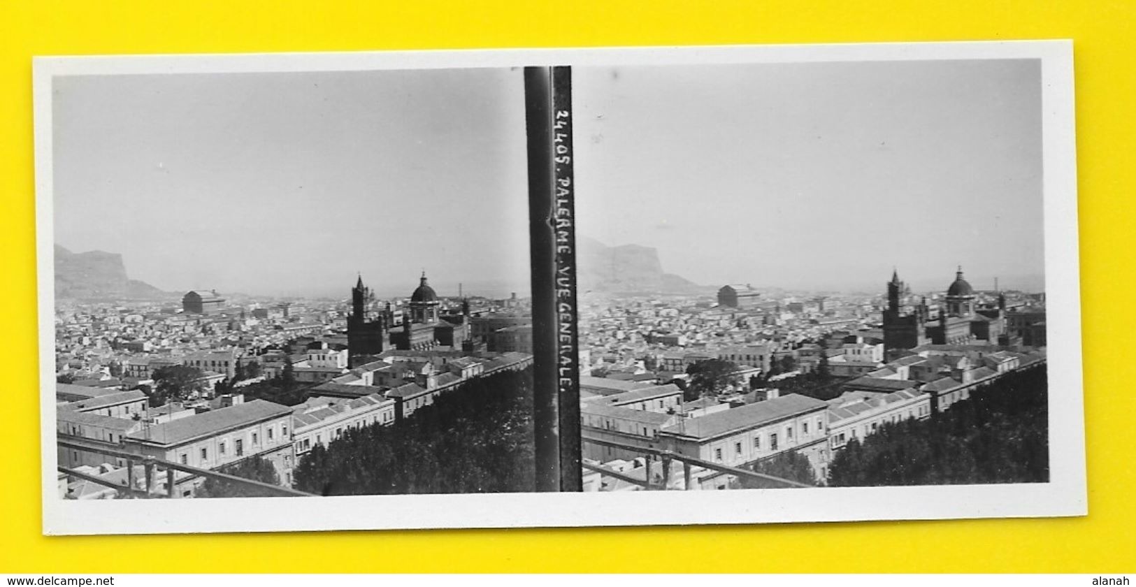 Vues Stéréos PALERME Vue Générale Italie - Stereoscopic