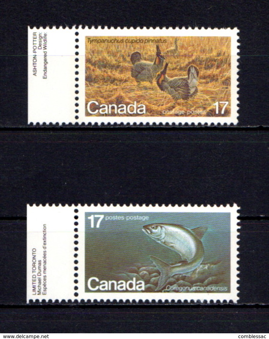 CANADA    1980    Endangered  Species    (4th Series)    Set  Of  2    MNH - Unused Stamps