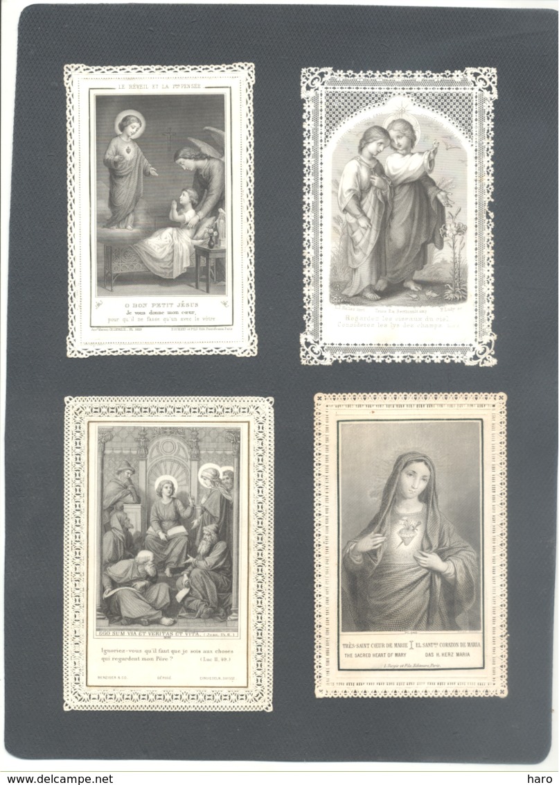 Lot N° 3 De 4 Images Pieuses Bords Dentelles ( Canivet ) - Religion (b235) - Images Religieuses