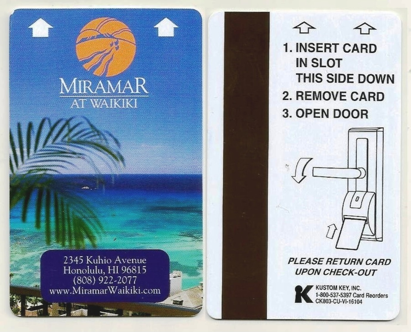 United States / USA Hotelkarte Keycard Aus Honolulu / Hawaii / USA - Hotel Keycards