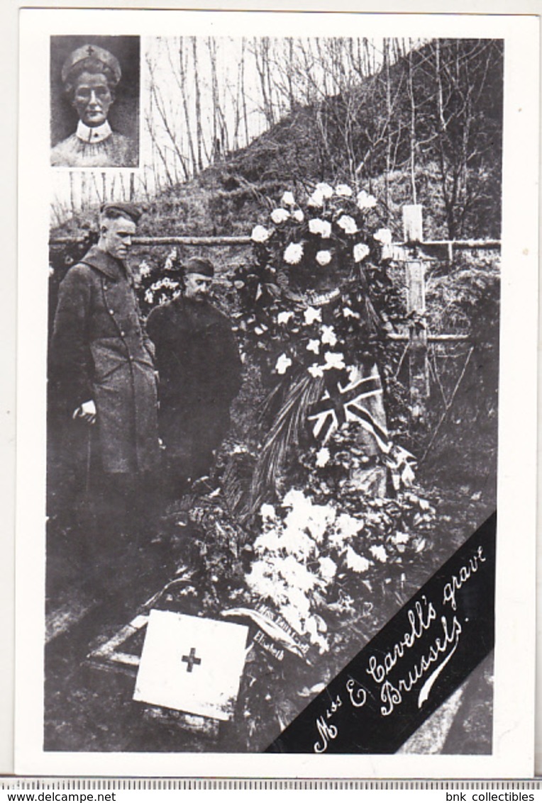 England Uncirculated Postcard - Mrs E Cavell`s Grave - Brussels - Patriotic