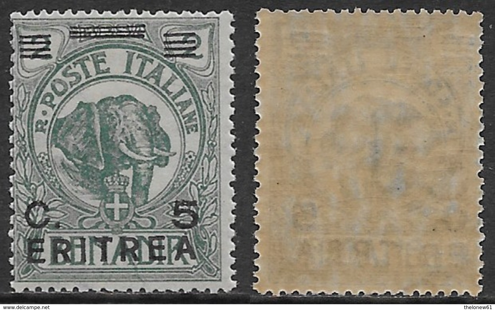 Italia Italy 1922 Colonie Eritrea Somalia Soprastampati C5 Su 2b Sa N.55 Nuovo Integro MNH ** - Eritrea