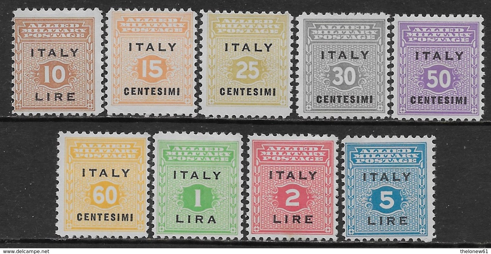 Italia Italy 1943 Occupazione Anglo Americana Sicilia 9val Sa N.1-9 Completa Nuova MH * - Occup. Anglo-americana: Sicilia