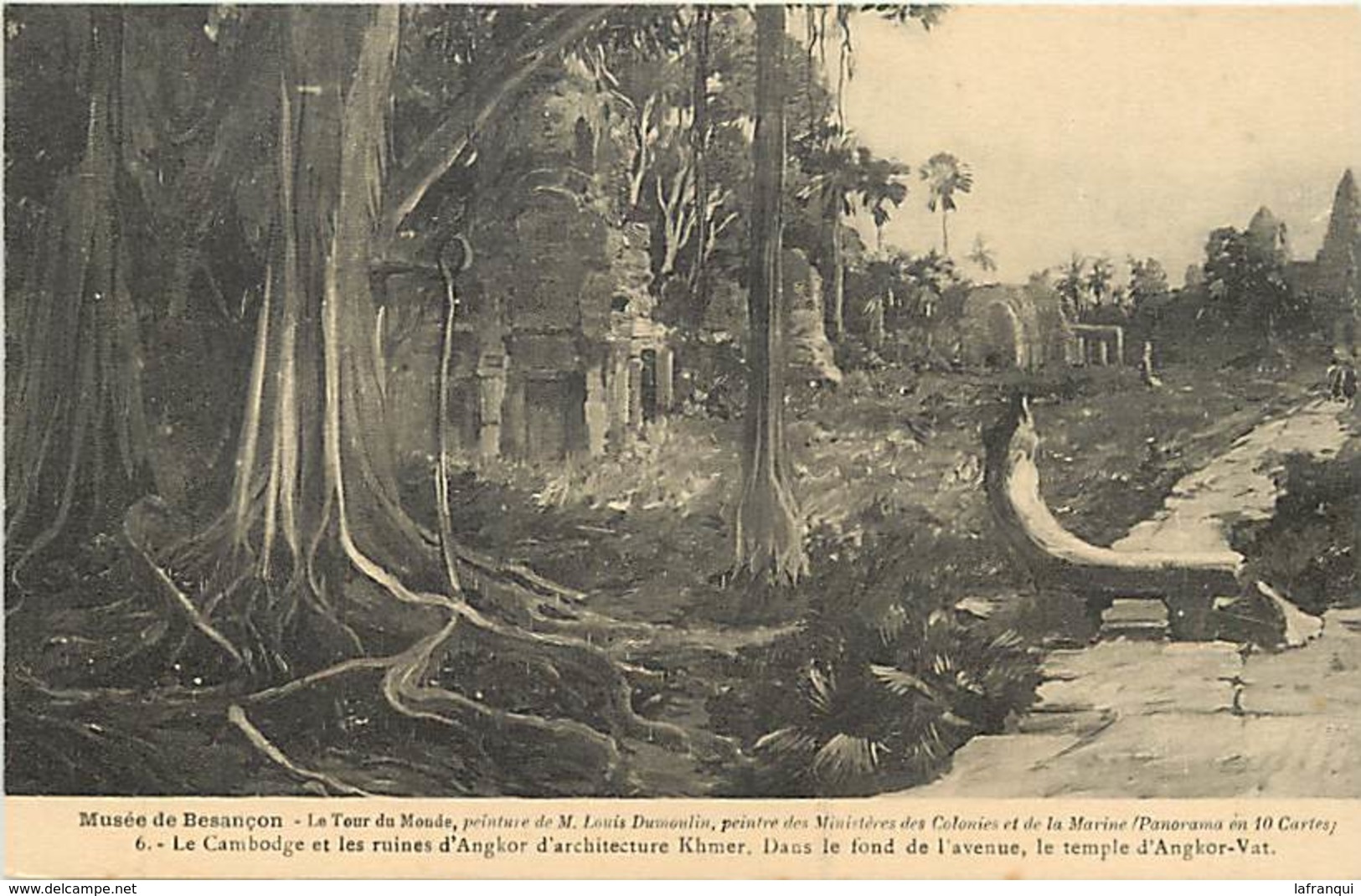 Pays Div : Ref M322- Cambodge -angkor -peinture De Louis Dumoulin  - Carte Bon Etat - - Cambodge