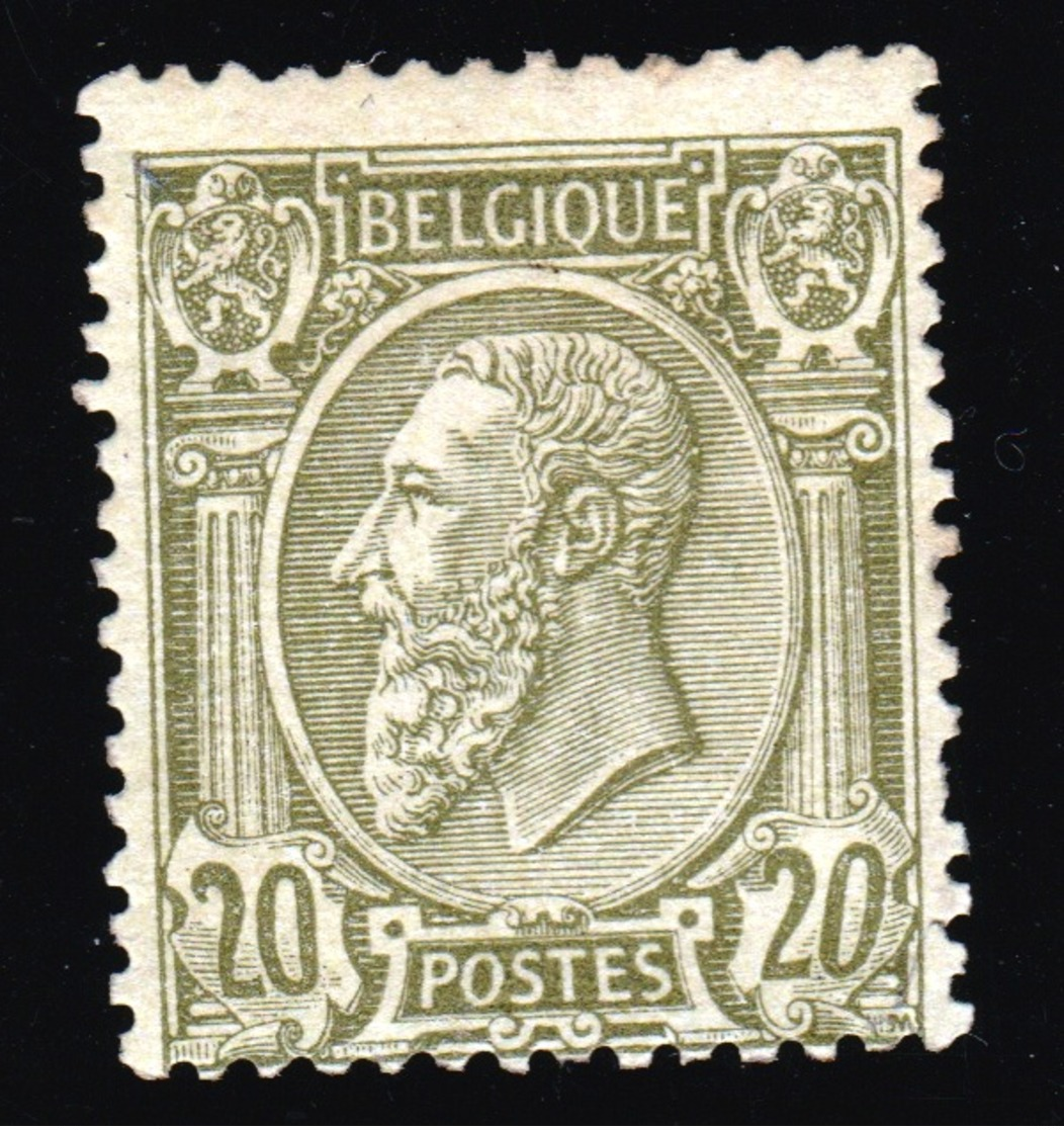 Belgique - 1884-91 - * - COB 47 - 20c - Avec Gomme - - 1884-1891 Léopold II