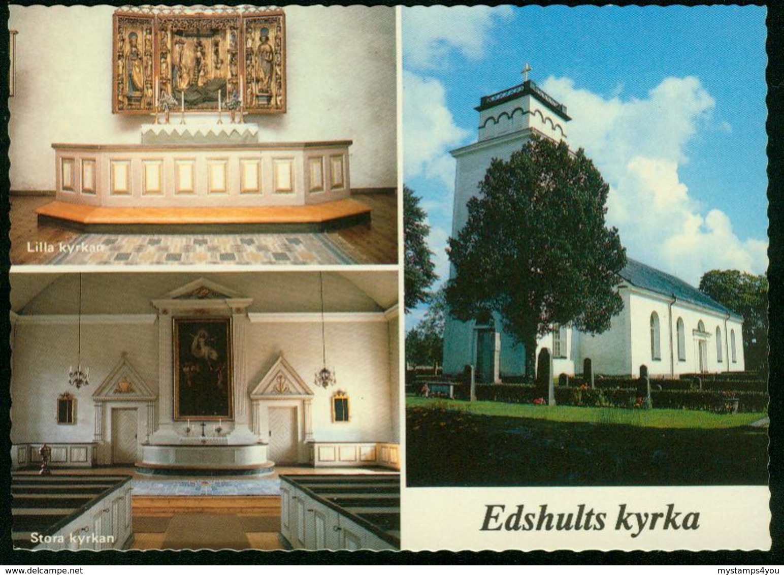 AK Schweden Edshult - Kirche  Mehrbildkarte - Schweden