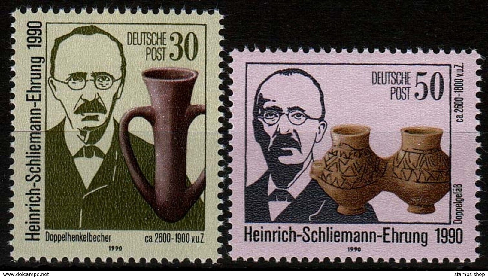 DDR MiNr. 3364/65 ** 100. Todestag Von Heinrich Schliemann - Neufs