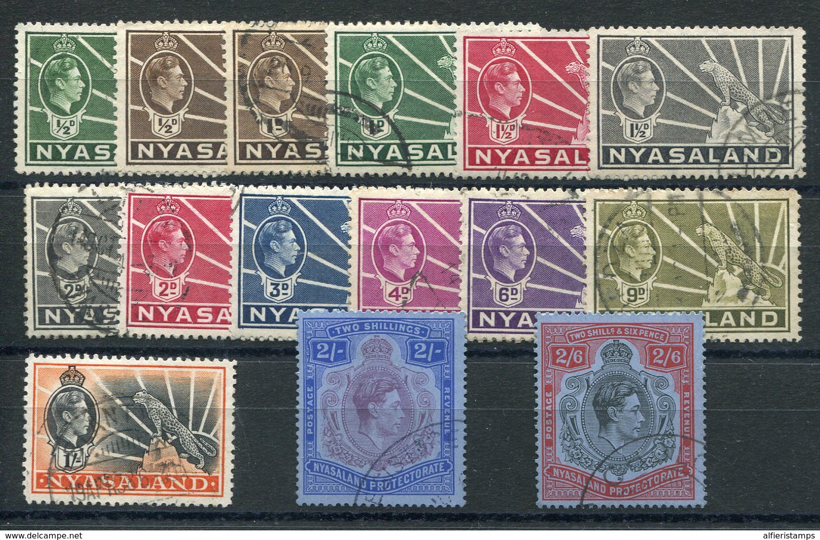 1937-NYASSALAND-GEORGE VI- 15 VAL.USED -LUXE ! - Nyasaland (1907-1953)