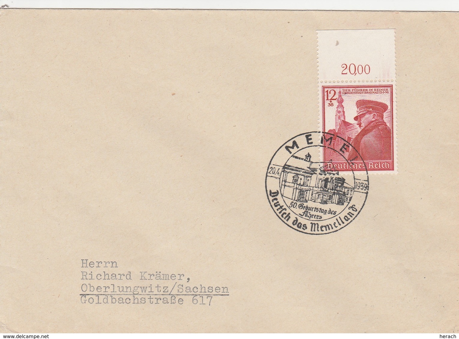 Allemagne Lettre Memel 1939 - Covers & Documents