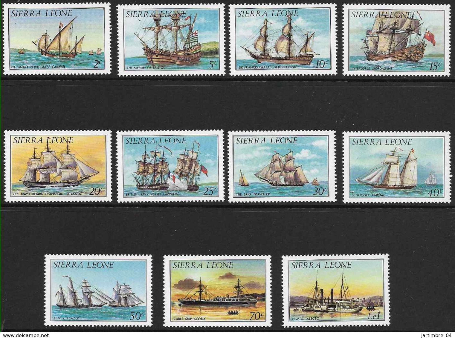 1984 SIERRA LEONE 602-12 ** Bateaux, Série Courte, Manque 613-15 - Sierra Leone (1961-...)