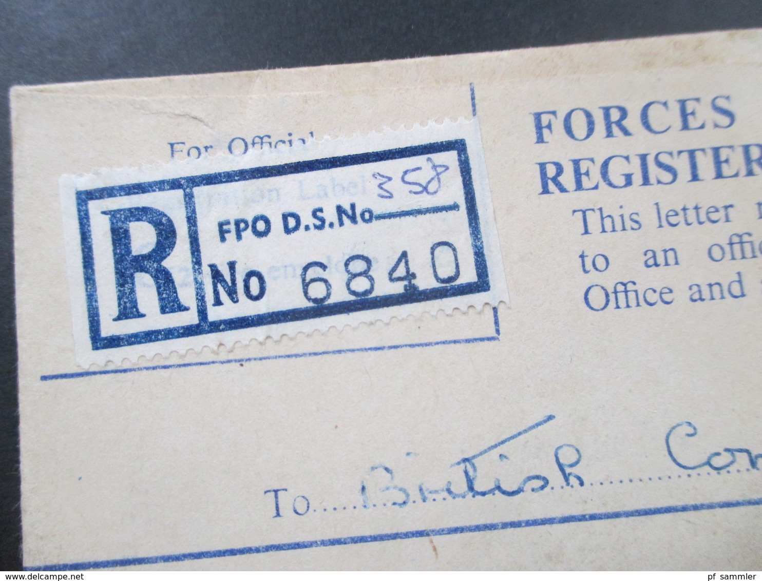 GB FPO Field Post Office 1959 - 1961 Forces Overseas Registered Letter Mit Zusatzfrankaturen! Prüfschein / Düsseldorf - Stamped Stationery, Airletters & Aerogrammes