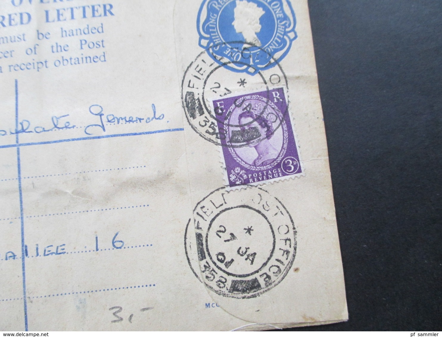 GB FPO Field Post Office 1959 - 1961 Forces Overseas Registered Letter Mit Zusatzfrankaturen! Prüfschein / Düsseldorf - Material Postal