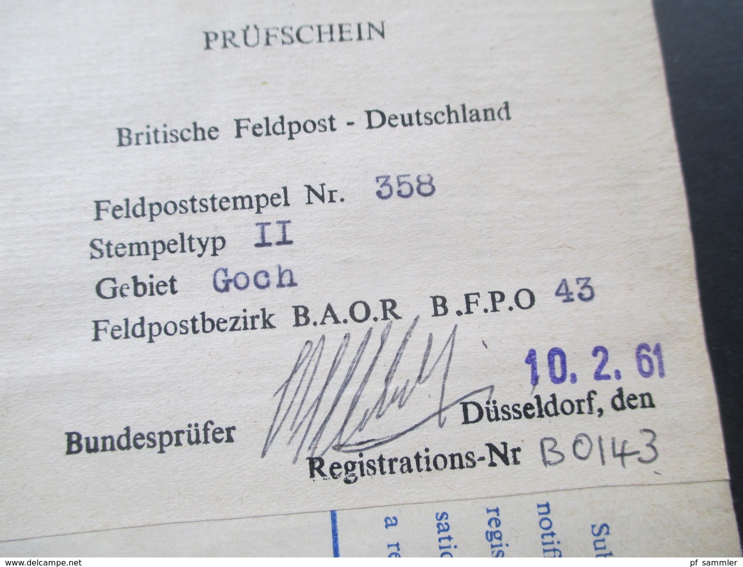 GB FPO Field Post Office 1959 - 1961 Forces Overseas Registered Letter mit Zusatzfrankaturen! Prüfschein / Düsseldorf