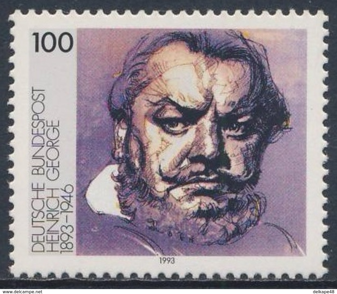 Deutschland Germany 1993 Mi 1689 Sc 1809 ** Heinrich George (1893-1946) German Stage And Film Actor / Schauspieler - Acteurs