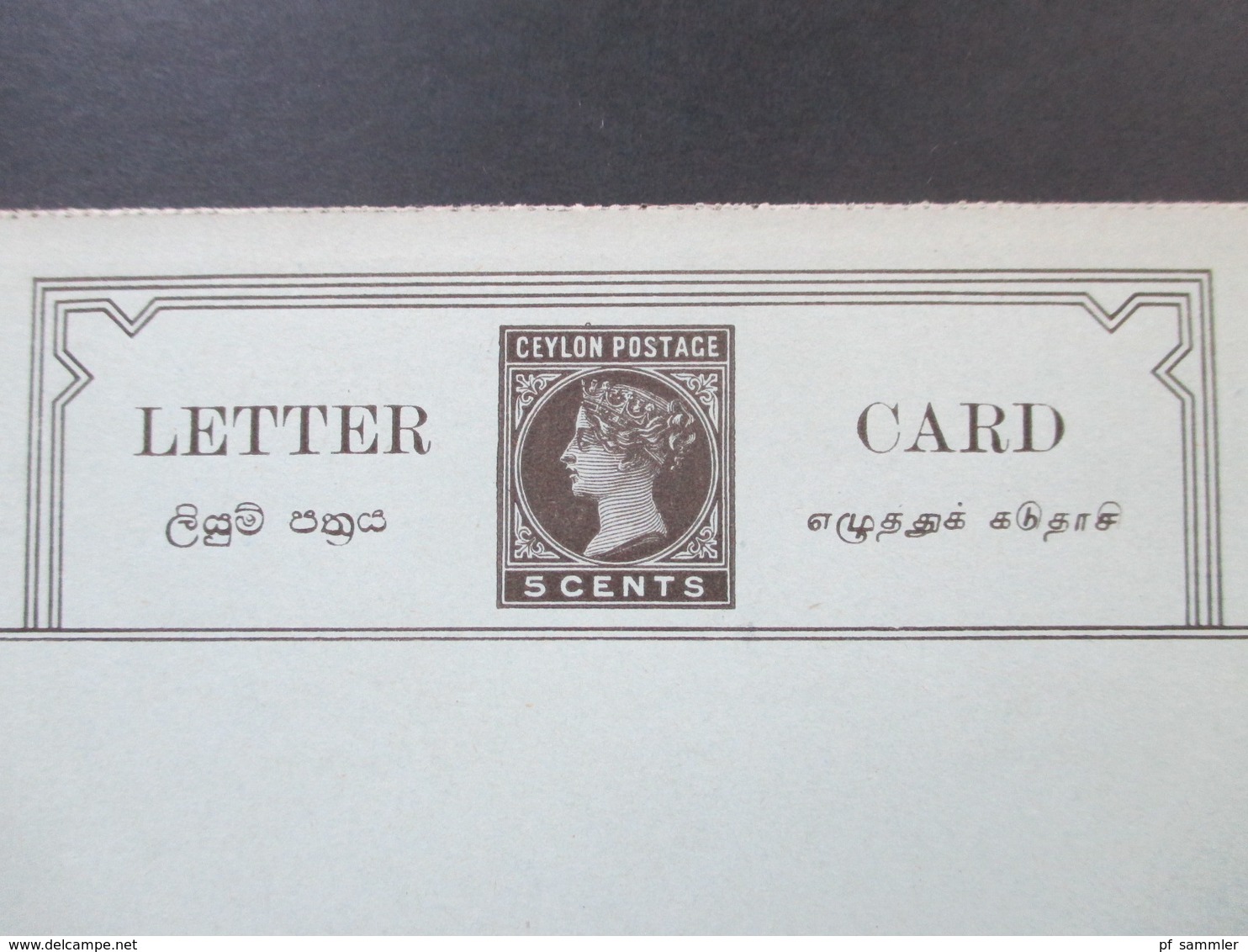 GB Kolonie Ceylon Card Letter / Kartenbrief Ungebraucht Und Guter Zustand! 5 Cents - Ceylan (...-1947)