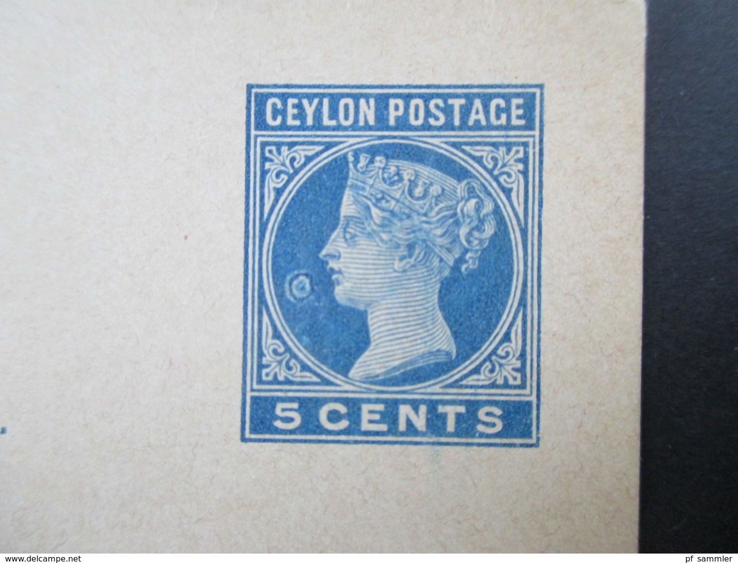 GB Kolonie Ceylon (Ceylan) Frage Und Antwort Karte Ungebraucht Und Guter Zustand! 5 Cents - Ceylon (...-1947)