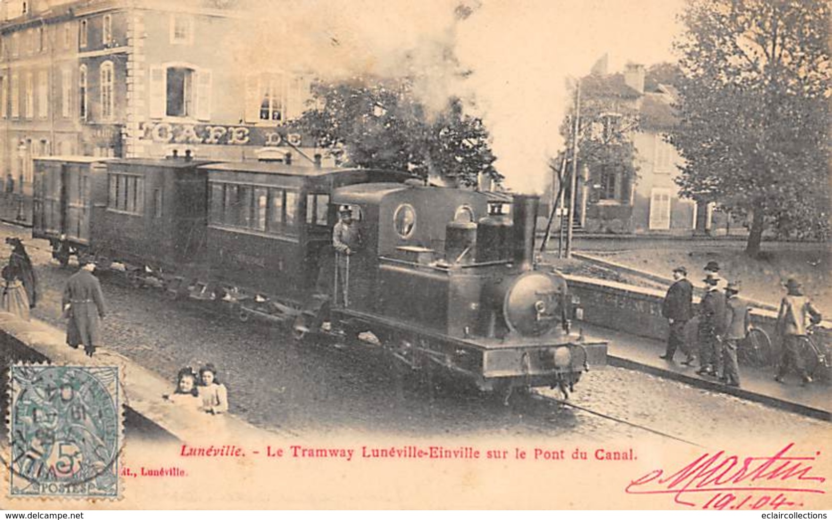 Lunéville     54     Le Tramway Lunéville Einville Sur Le Pont Du Canal     (voir Scan) - Luneville