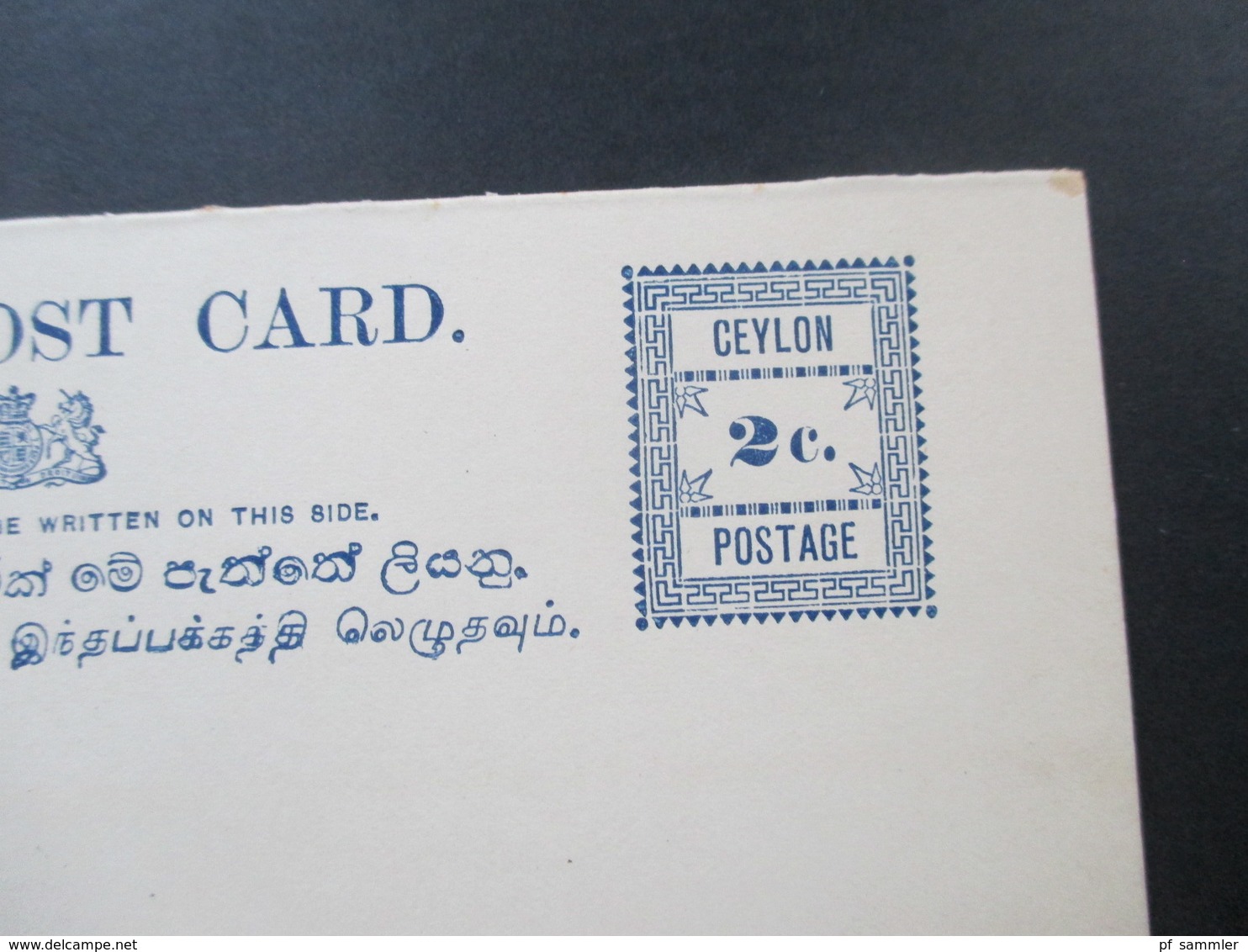 GB Kolonie Ceylon Reply Post Card / Frage Und Antwort Karte Ungebraucht Und Guter Zustand! 2 Cents - Ceilán (...-1947)