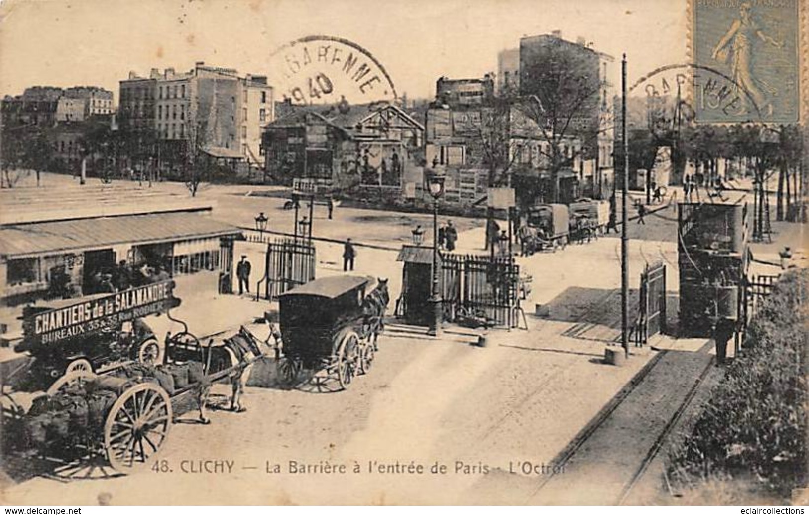 Clichy     92      L'Octroi A L'entrée De Paris       (voir Scan) - Clichy