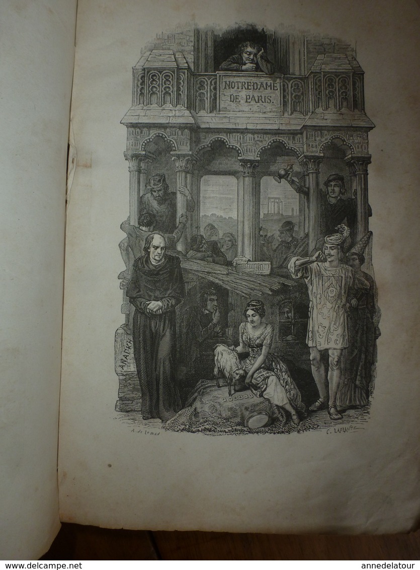 18?? NOTRE DAME DE PARIS de Victor Hugo (nombr. gravures - imprimerie J. Claye -  A. Quantin et Cie , rue St- Benoit