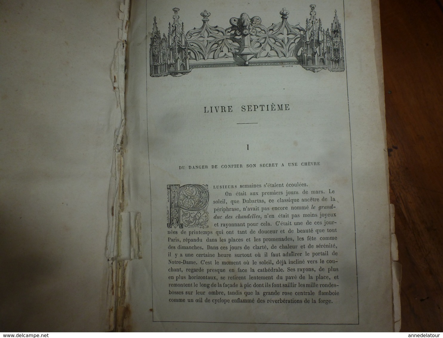 18?? NOTRE DAME DE PARIS de Victor Hugo (nombr. gravures - imprimerie J. Claye -  A. Quantin et Cie , rue St- Benoit