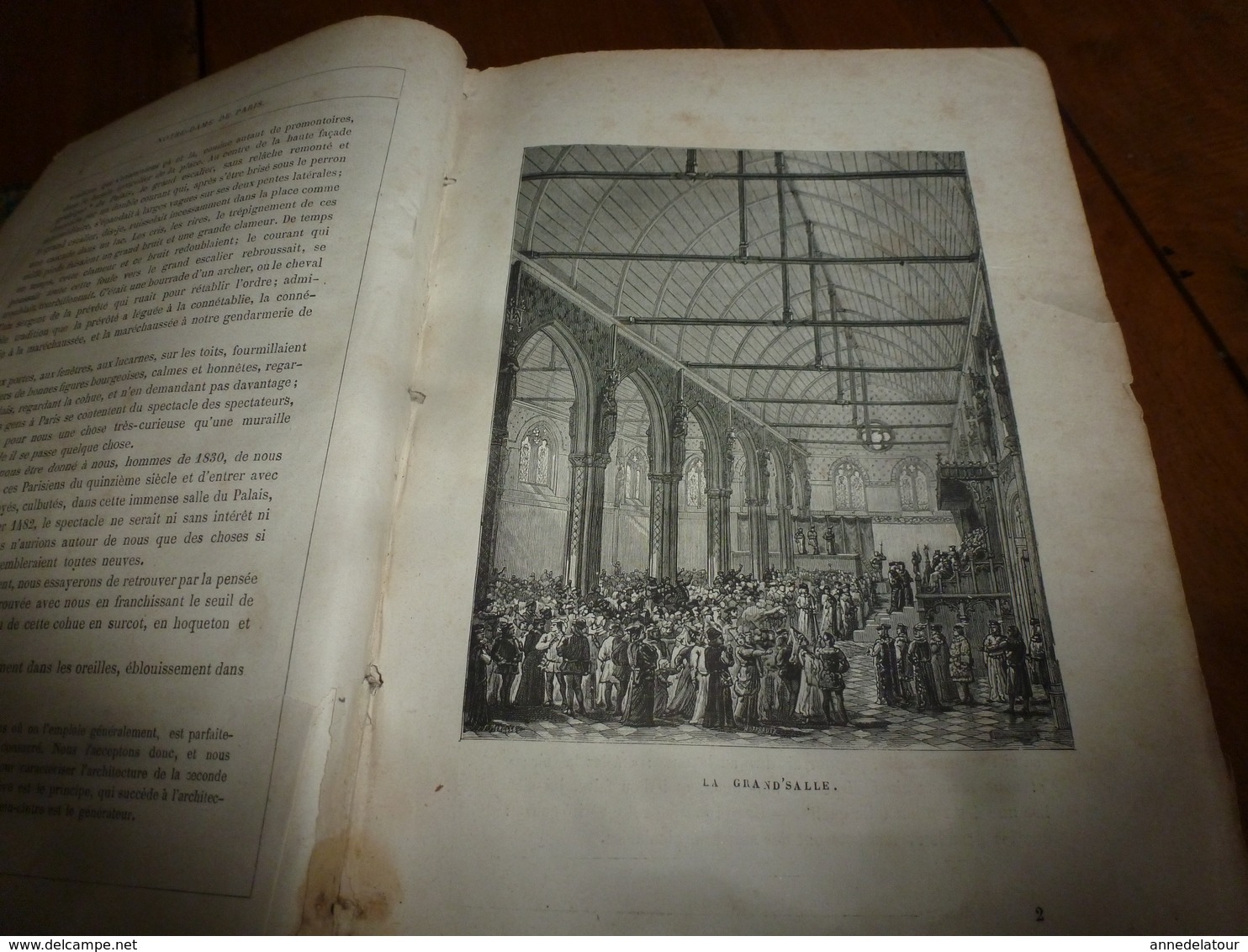 18?? NOTRE DAME DE PARIS de Victor Hugo (nombr. gravures - imprimerie J. Claye -  A. Quantin et Cie , rue St- Benoit