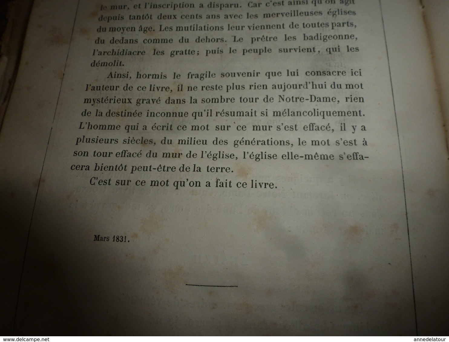 18?? NOTRE DAME DE PARIS de Victor Hugo (nombr. gravures - imprimerie J. Claye -  A. Quantin et Cie , rue St- Benoit