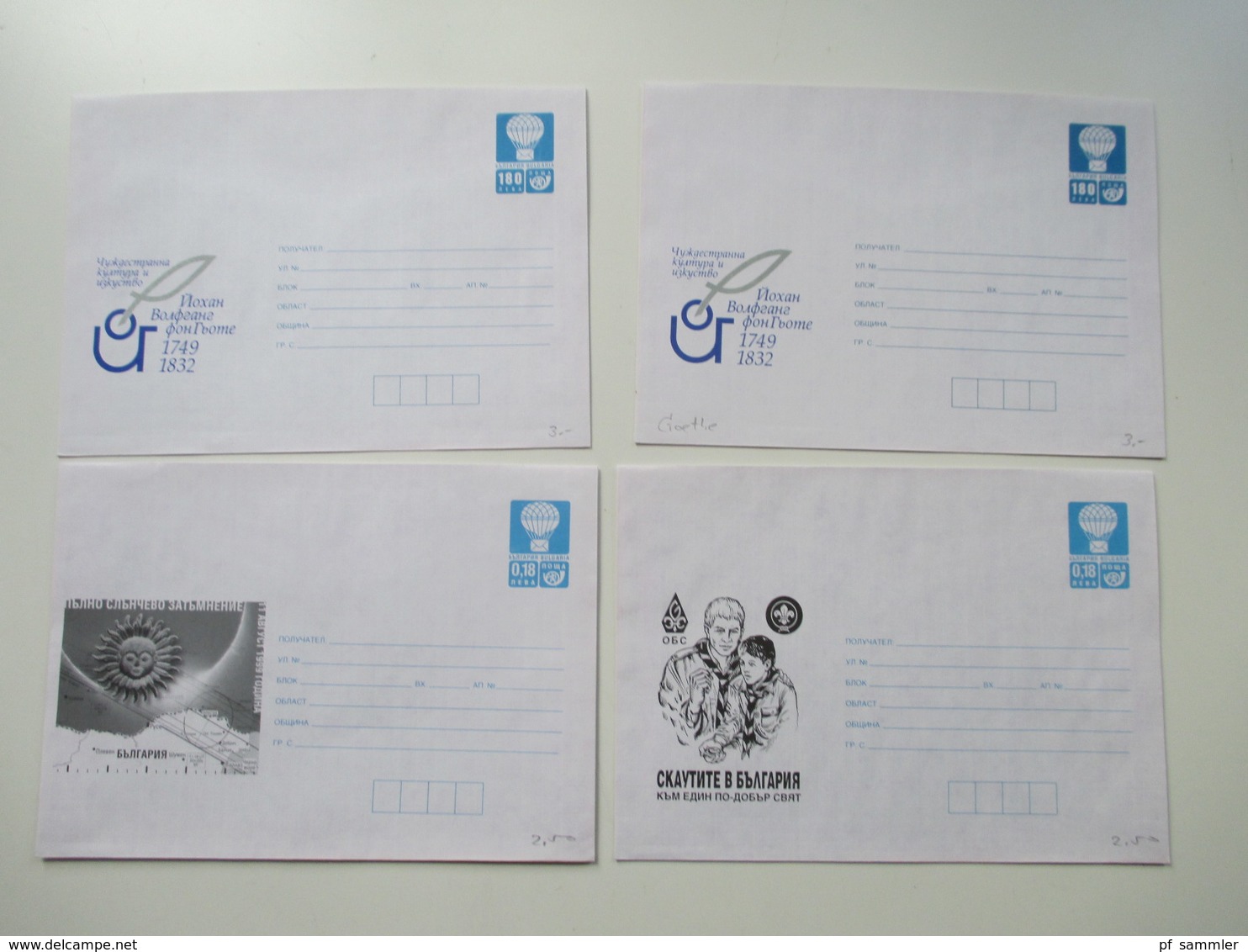 Bulgarien Posten Ganzsachen / Umschläge Insgesamt 40 Stück Umschläge 1999 / 2000 - Briefe