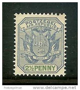 ZUID AFRIKAANSE REPUBLIEK 1896 Hinged Stamp(s)  2 1/2d Blue-green Sacc Nr. 226 - Transvaal (1870-1909)