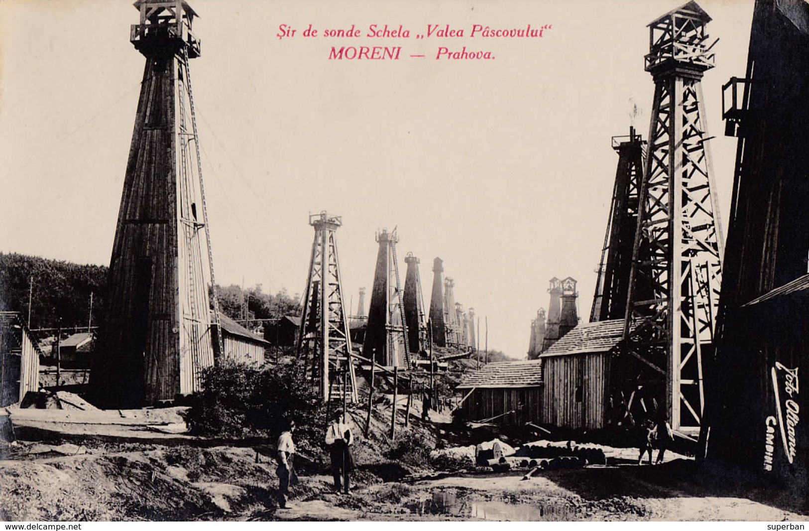 MORENI / ROMANIA : PUITS De PÉTROLE / CRUDE OIL WELL - CARTE VRAIE PHOTO / REAL PHOTO - ANNÉE / YEAR ~ 1925 (ab972) - Roumanie