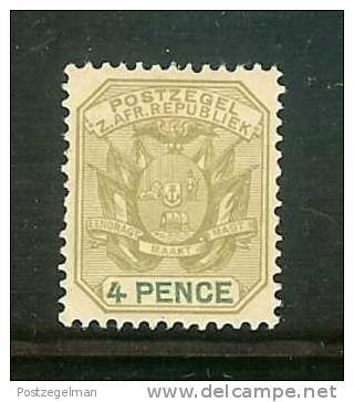 ZUID AFRIKAANSE REPUBLIEK 1896 Hinged Stamp(s)  4d Sage-green Sacc Nr. 228 - Transvaal (1870-1909)