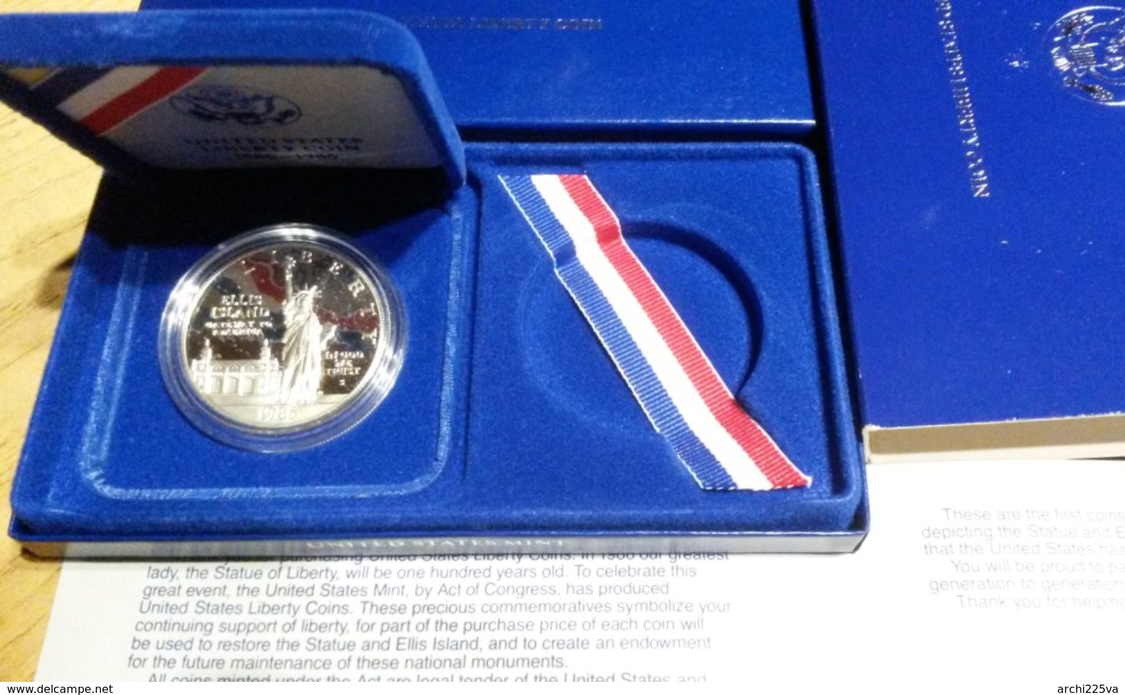 U.S.A. 1986 - Libery - ONE DOLLAR FDC Proof - Argento / Argent / Silver - Conf. Originale (6 Foto) - Proof Sets