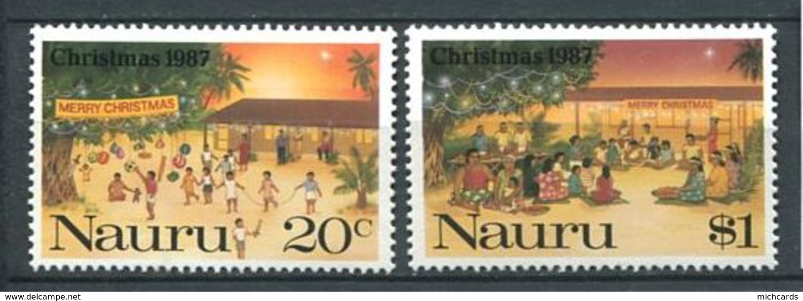 159 NAURU 1987 - Yvert 337/38 - Noel Enfant Arbre - Neuf **(MNH) Sans Trace De Charniere - Nauru