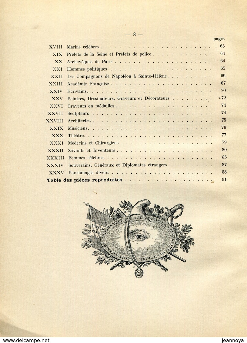 CORNUAU P. & LHOMER J. - TABLEAUX DES PERSONNAGES CELEBRES DE LA REVOLUTION CONSULAT & EMPIRE , BROCHÉ 96 PAGES - TB - Bibliography