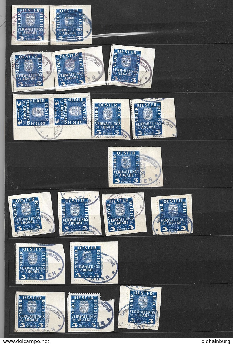 5022n: NÖ- Gemeindeverwaltung 3.- Schilling Alle In Baden Gestempelt - Revenue Stamps