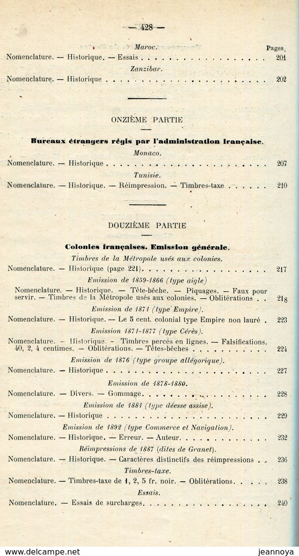 MARCONNET F. - VIGNETTES POSTALES DE FRANCE & COLONIES , 1ére EDIT 1897 DE 432 PAGES + 536 VIGNETTES - RELIÉ - SUP & RRR