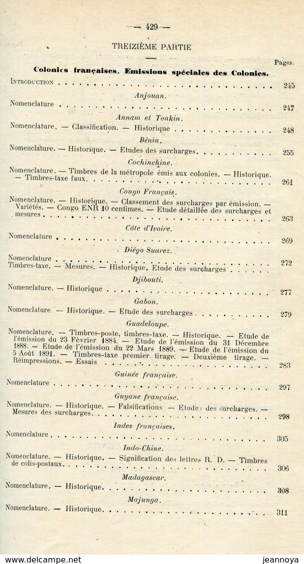 MARCONNET F. - VIGNETTES POSTALES DE FRANCE & COLONIES , 1ére EDIT 1897 DE 432 PAGES + 536 VIGNETTES - RELIÉ - SUP & RRR