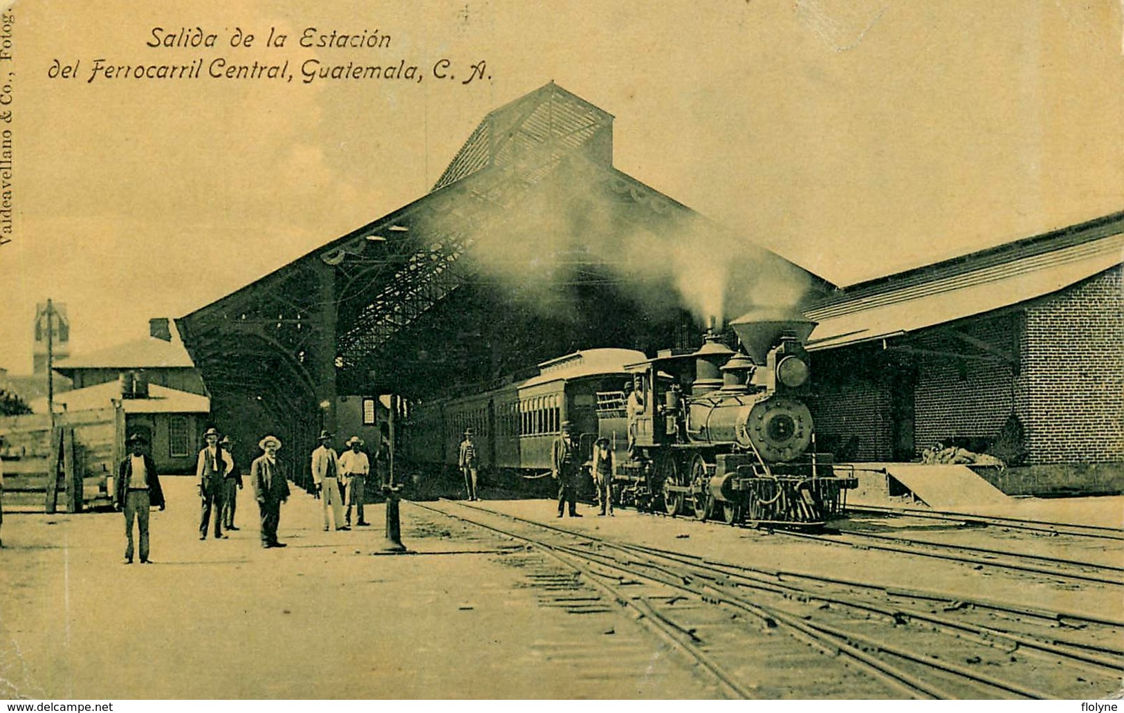 Salida De La Estacion Del Ferrocarril Central , Guatelama - Railway Station Gare Chemin De Fer - AA53 - Guatemala