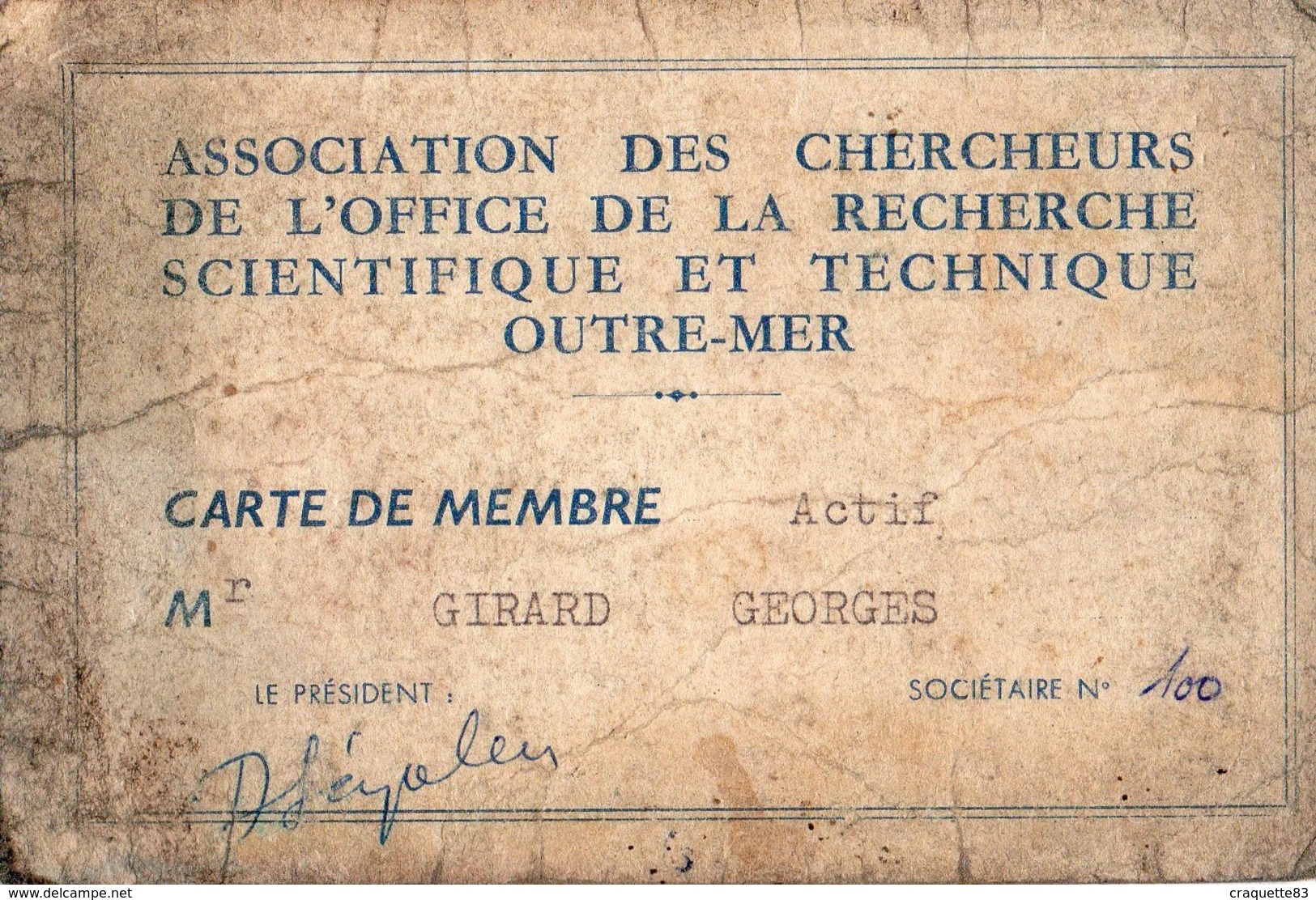 ASSOCIATION DES CHERCHEURS DE L'OFFICE DE LA RECHERCHE SCIENTIFIQUE ET TECHNIQUE OUTRE-MER   N°100 - Other & Unclassified